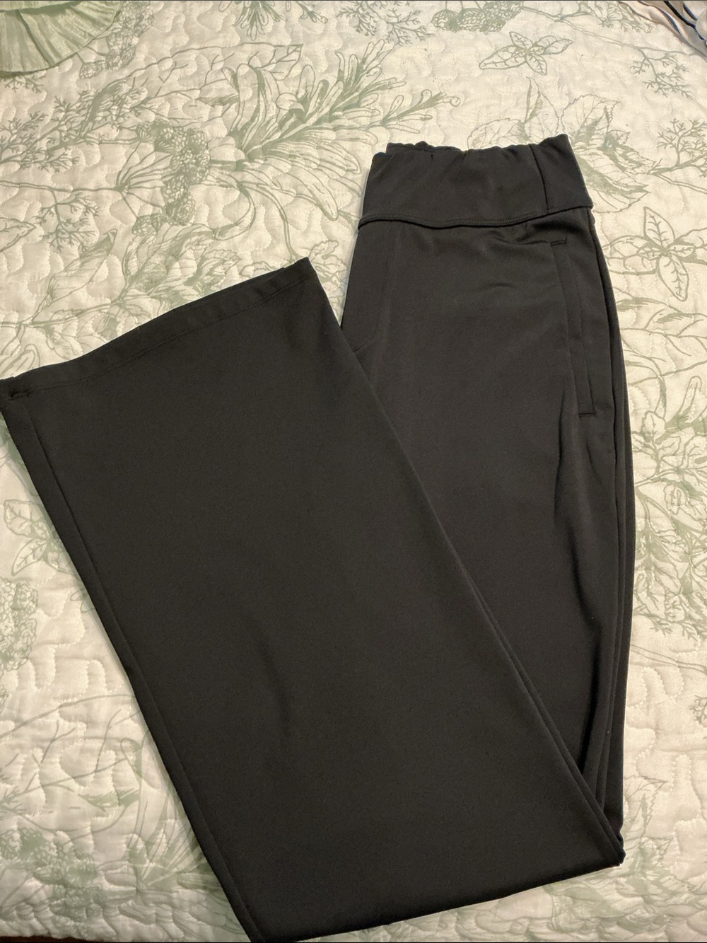 HALARA Black Wide-Leg Pull-On  Pants